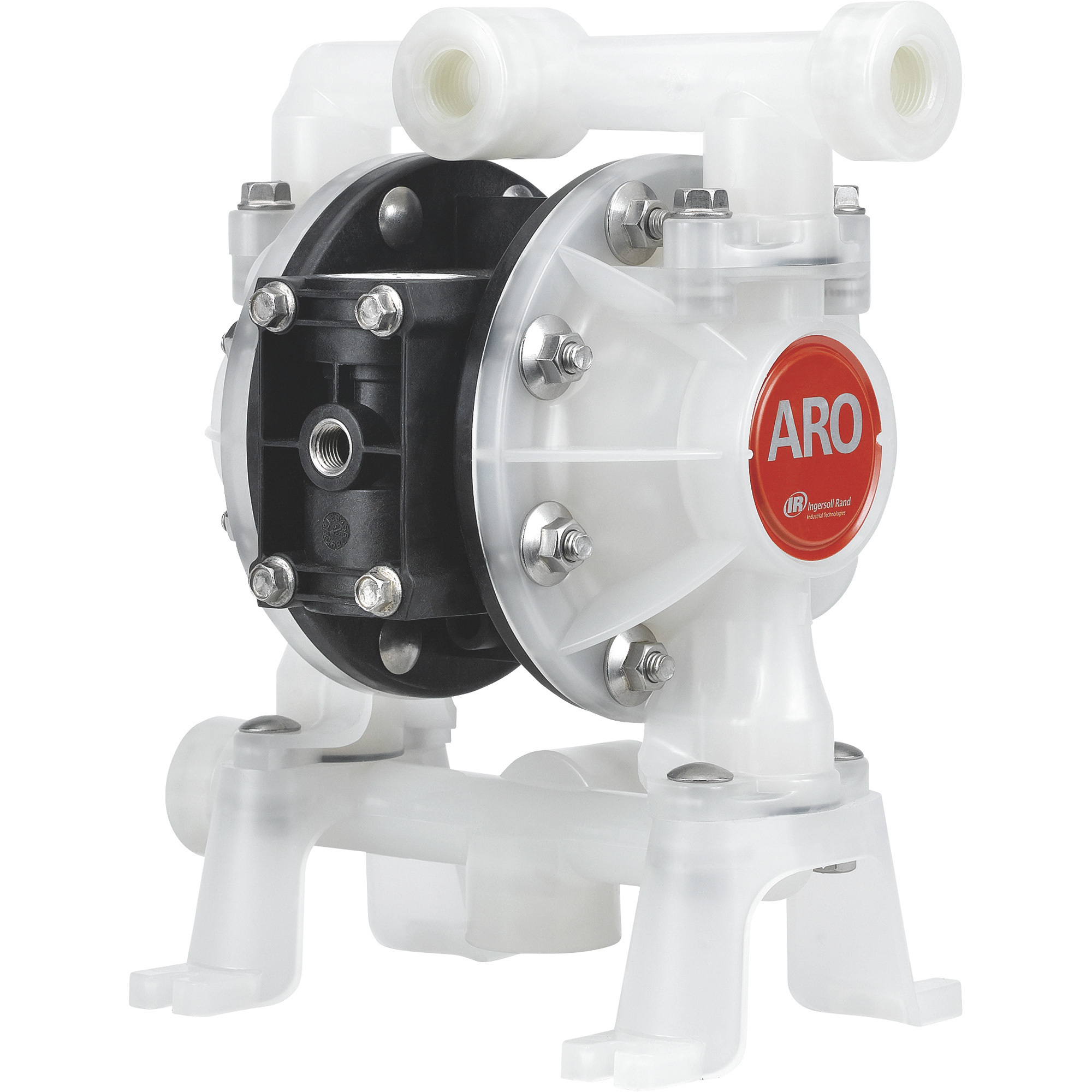 ARO Air-Operated Double Diaphragm Pump, 1/2in. Ports, 14.4 GPM, Polypropylene/Santoprene, Model# PD05P-ARS-PAA-B